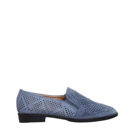 Espadrile dama albastre din material textil Aubrie