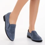 Espadrile dama albastre din material textil Aubrie