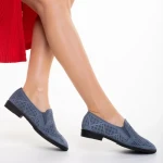 Espadrile dama albastre din material textil Aubrie
