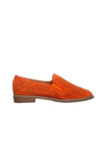 Espadrile dama portocalii din material textil Aubrie