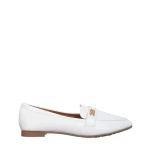 Mocasini dama albi din piele ecologica Genevieve