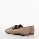 Mocasini dama bej din piele ecologica Ambrose