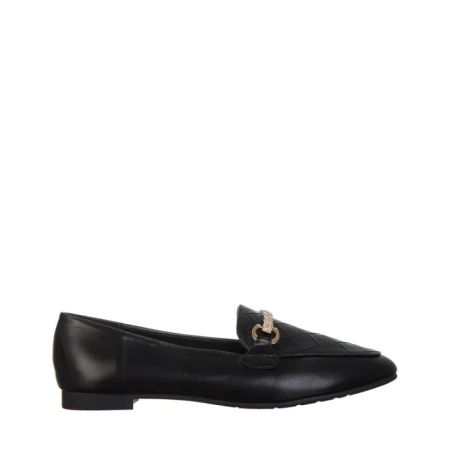 Mocasini dama negri din piele ecologica Ambrose