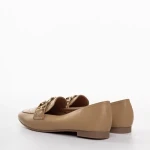 Mocasini dama bej din piele ecologica Juniper