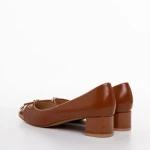 Pantofi dama cu toc camel din piele ecologica Colina