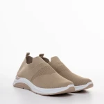 Pantofi sport dama bej din material textil Sky