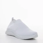 Pantofi sport dama albi din material textil Sky