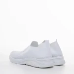 Pantofi sport dama albi din material textil Sky