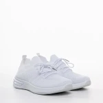 Pantofi sport dama albi din material textil Janelle