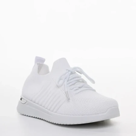 Pantofi sport copii albi din material textil Brielle