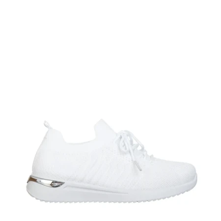 Pantofi sport copii albi din material textil Brielle