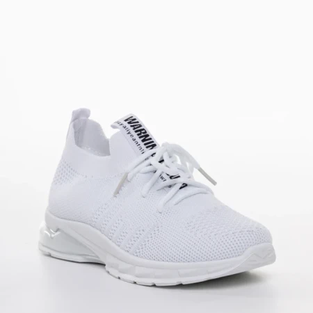 Pantofi sport copii albi din material textil Adeline