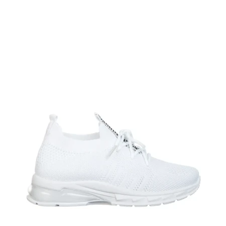 Pantofi sport copii albi din material textil Adeline