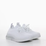 Pantofi sport copii albi din material textil Peyton
