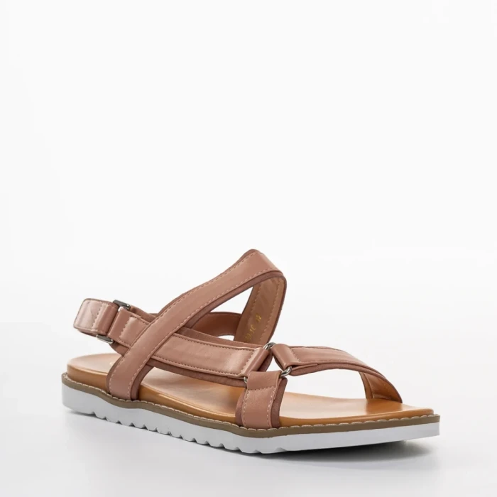 Sandale dama roz din piele ecologica Ophelia