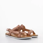 Sandale dama roz din piele ecologica Ophelia