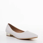 Balerini dama albi din piele ecologica Wren