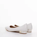 Balerini dama albi din piele ecologica Wren