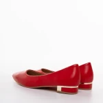 Balerini dama rosii din piele ecologica Wren