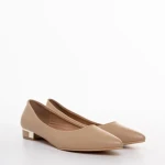 Balerini dama bej din piele ecologica Wren