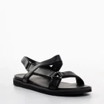 Sandale dama negre din piele ecologica Ophelia