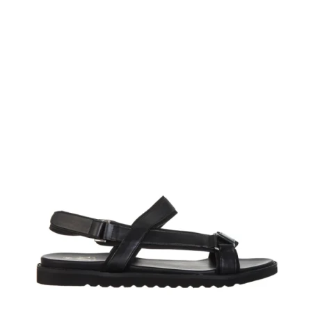 Sandale dama negre din piele ecologica Ophelia