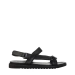 Sandale dama negre din piele ecologica Ophelia