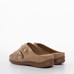 Papuci dama bej din piele ecologica Lennon