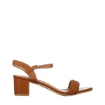 Sandale dama cu toc cameldin piele ecologica Annalise