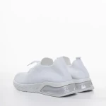 Pantofi sport dama albi din material textil Kyla