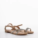 Sandale dama bej din piele ecologica Emely
