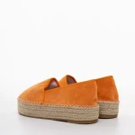 Espadrile dama portocaliu deschis din material textil Holland