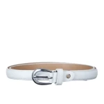 Curea dama alba din piele ecologica RH-19001