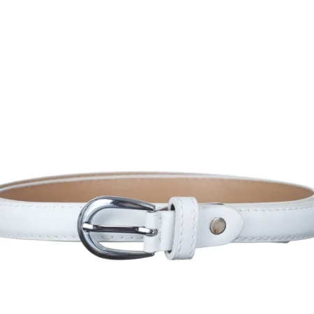 Curea dama alba din piele ecologica RH-19001