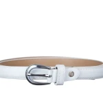 Curea dama alba din piele ecologica RH-19001