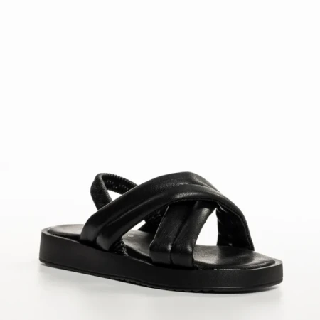 Sandale copii negre din material textil Shane
