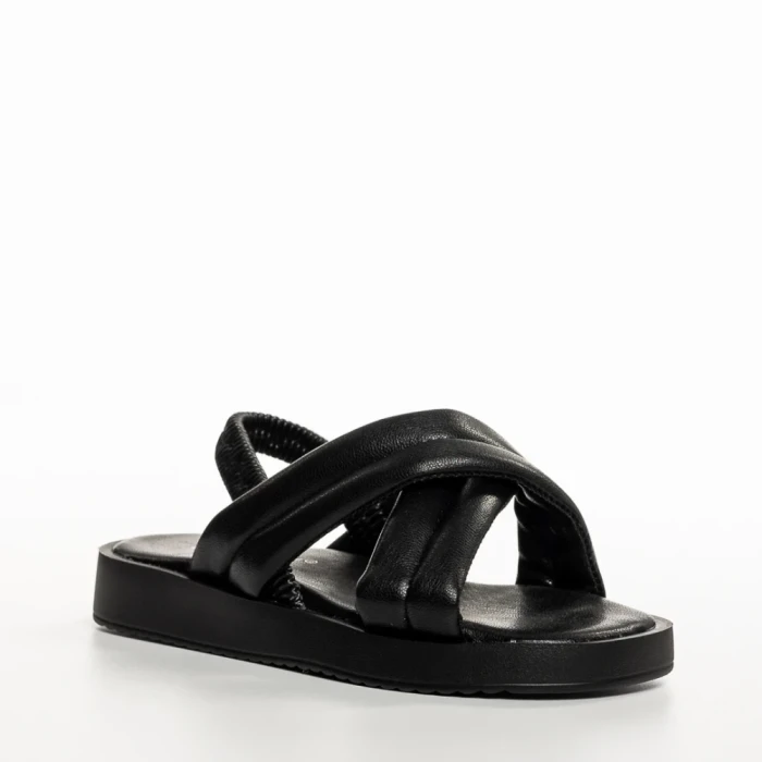 Sandale copii negre din material textil Shane