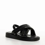 Sandale copii negre din material textil Shane
