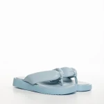 Papuci copii albastri din piele ecologica Ronald