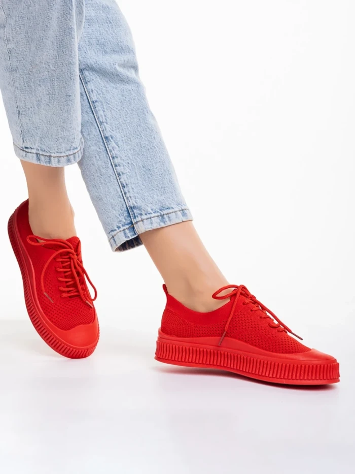 Tenisi dama rosii din material textil Scott