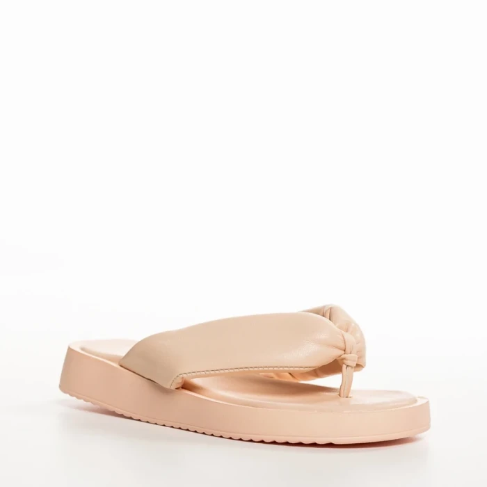 Papuci copii roz din piele ecologica Ronald