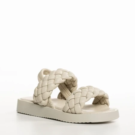 Sandale copii bej din piele ecologica Mathias