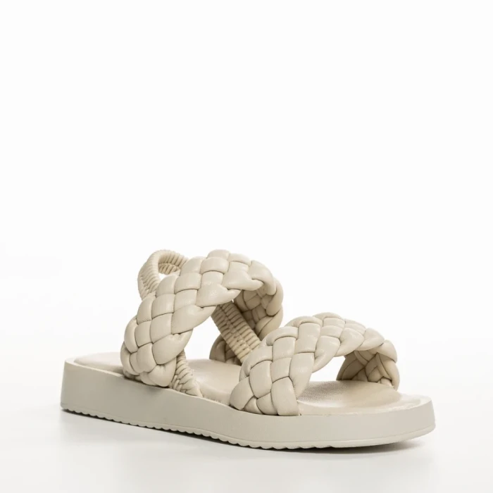 Sandale copii bej din piele ecologica Mathias