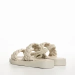 Sandale copii bej din piele ecologica Mathias