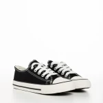 Tenisi copii negri din material textil Eris