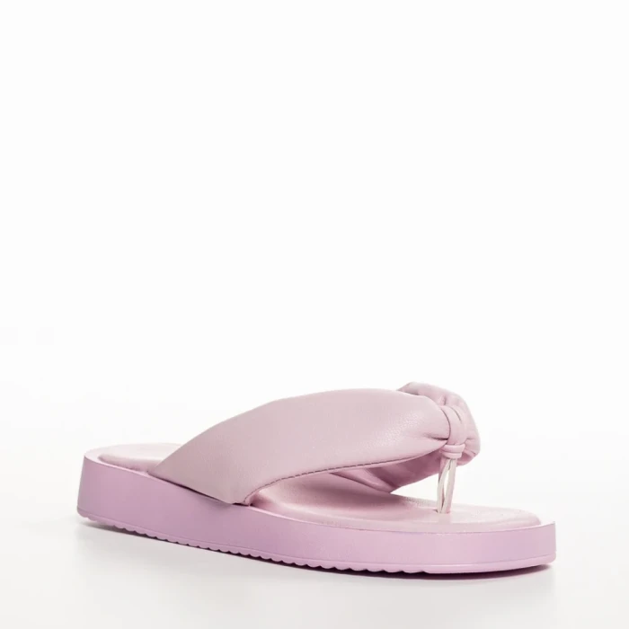 Papuci copii mov din piele ecologica Ronald