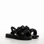 Sandale copii negre din piele ecolgica Larry