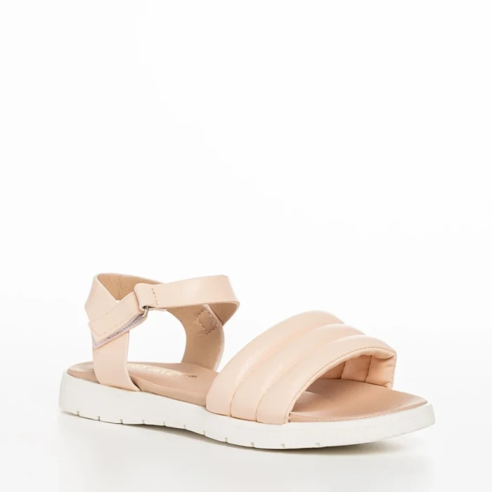 Sandale copii roz din piele ecologica Rodney