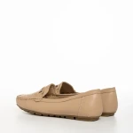 Mocasini dama bej din piele ecologica Stanley