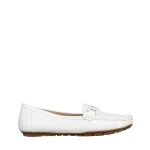 Mocasini dama albi din piele ecologica Terrance